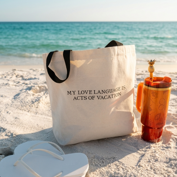 My Love Language Is Acts Of Vacation Tote Bag